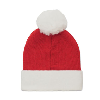Gorro de Navidad en poliéster PET con acabado festivo