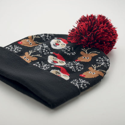 Gorro acrílico navideño con diseño cálido y alegre