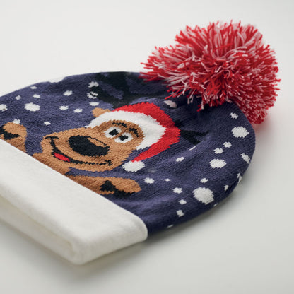 Gorro navideño de punto con detalle decorativo