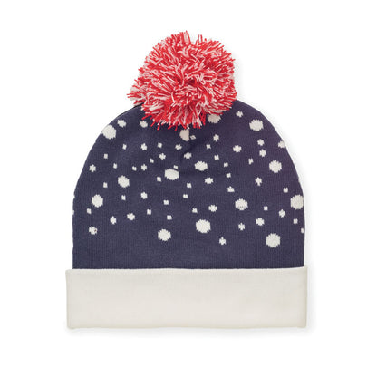 Gorro festivo de punto acrílico en diseño tradicional