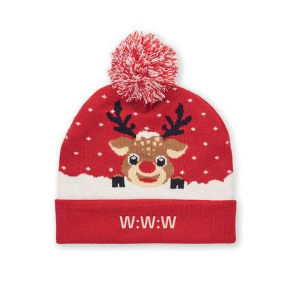 Gorro festivo con puño elástico en tejido acrílico