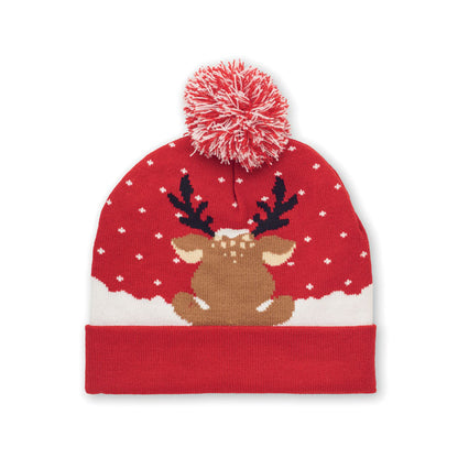 Gorro de punto clásico con borla para Navidad
