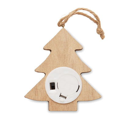 Árbol decorativo de madera con seis luces LED