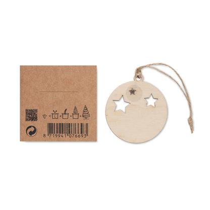 Colgador ecológico de madera con cordón de yute