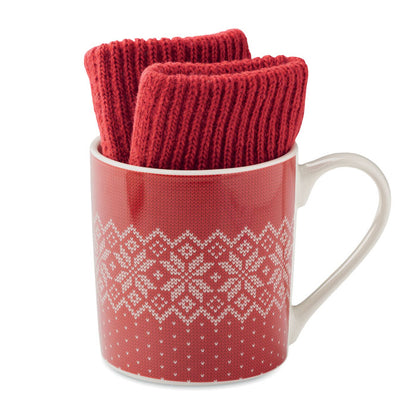 Pack navideño con guantes táctiles y taza incluida