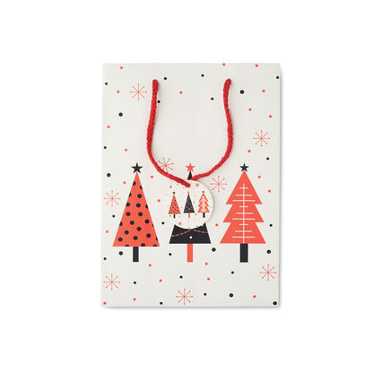 Bolsa navideña mediana hecha con papel reciclado