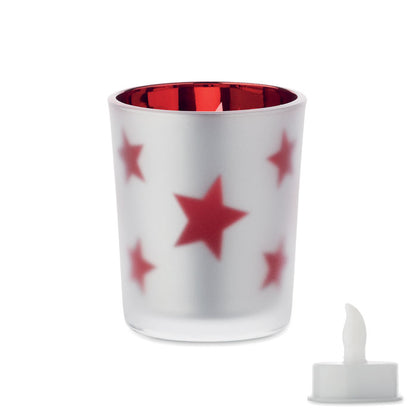 Vela LED tealight en frasco de cristal transparente