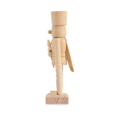 Vista derecha de figura de cascanueces de madera