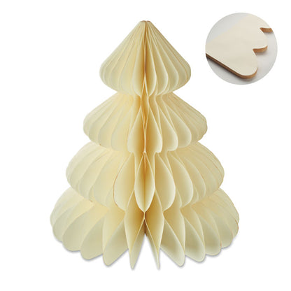 Arbol de Navidad beige de papel con cierre imán