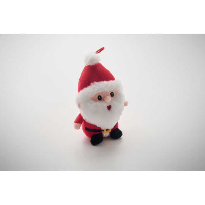 GLEEFUL - Peluche de Papá Noel, suave muñeco de Papá Noel con ojos bordados y lazo para colgar.