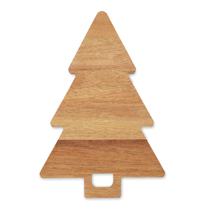 ARBETO - Tabla acacia Árbol Navidad en forma de tabla de servir de madera de acacia.