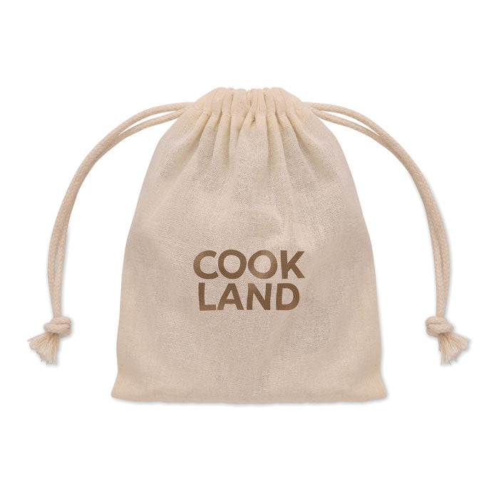 Bolsa de algodón con cordón de cierre del kit COOKIES - Kit moldes galletas Navidad.