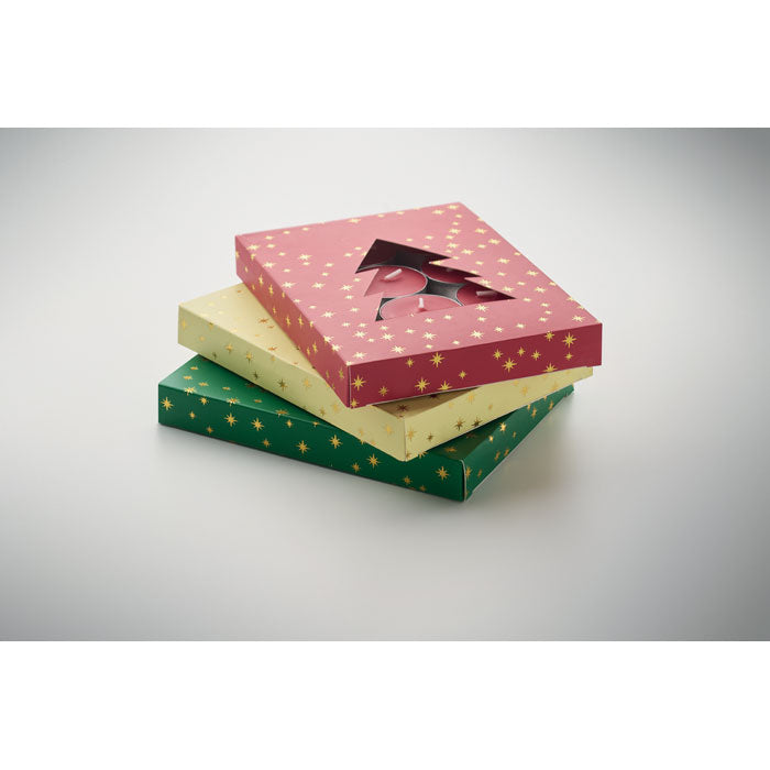 RADIANT - Set de velas de té perfumadas en caja de regalo con forma de árbol de Navidad.
