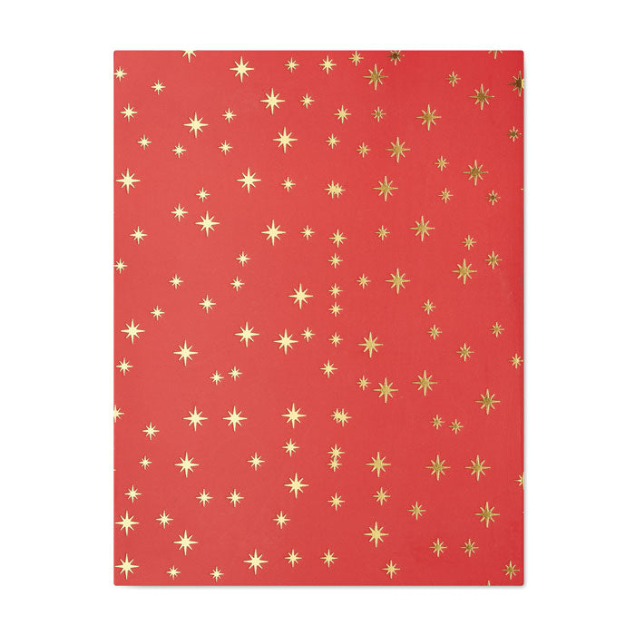 Fondo rojo con estrellas doradas, ideal para festividades y decoraciones navideñas.