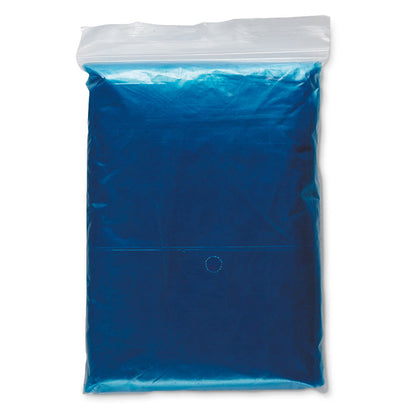 Impermeable azul translúcido plegable