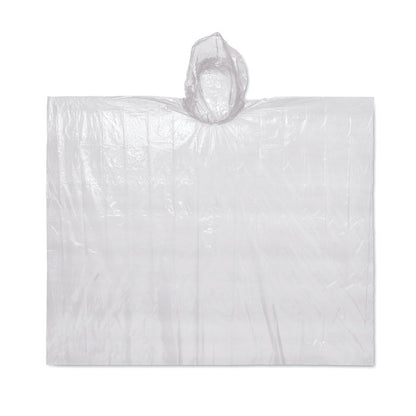 Impermeable azul translúcido plegable
