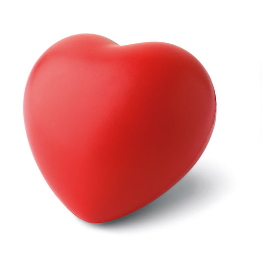 Antiestres rojo en forma de corazón