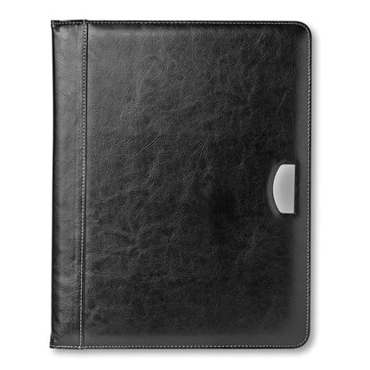 Carpeta negra de piel sintética negra