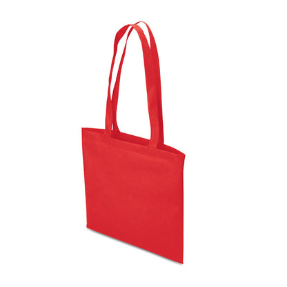 Bolsa de la compra de non woven roja de asas largas