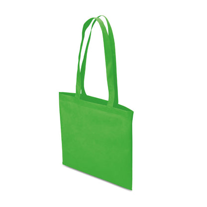 Bolsa de la compra de non woven verde de asas largas