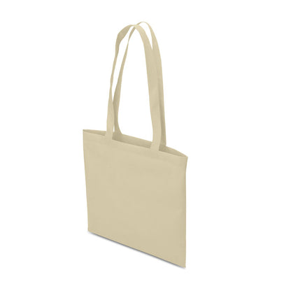 Bolsa de la compra de non woven beige de asas largas