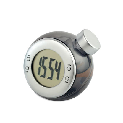 Reloj de sobremesa gris digital