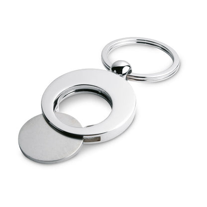 Llavero de metal con moneda para carro