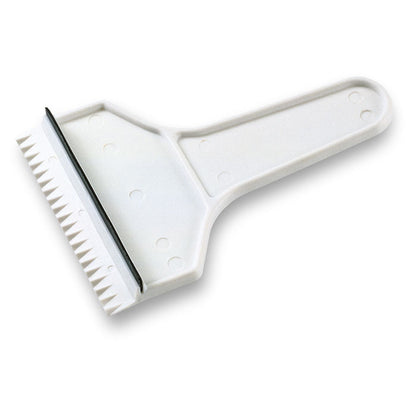 Rascador de hielo de plástico blanco
