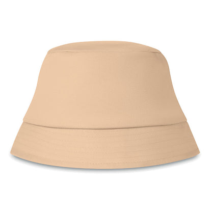 Gorro playero de algodón beige
