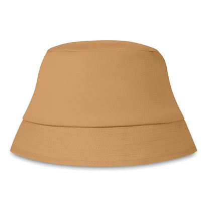 Gorro playero de algodón marrán claro