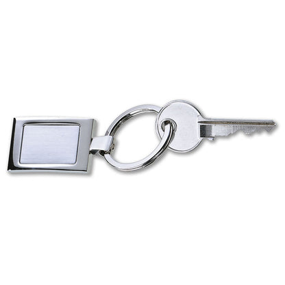 Llave en llavero rectangular de zinc