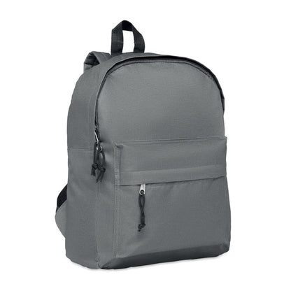 Mochila gris oscura de estilo clásico