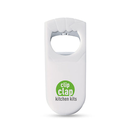 Abrebotellas blanco de plástico personalizado con logotipo