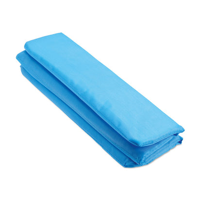 Esterilla plegada azul para eventos