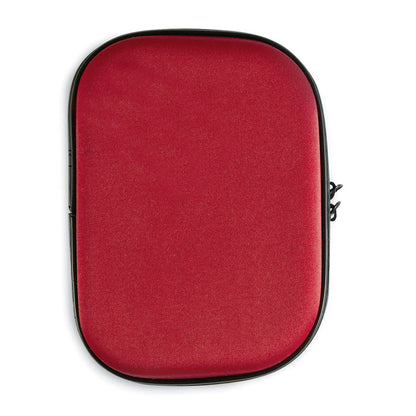 Vista superior de Estuche rojo con cremallera con kit de primeros auxilios rojo