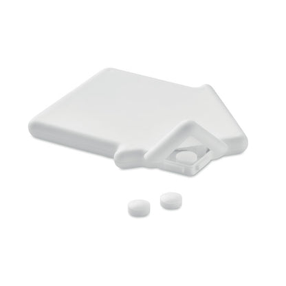 Caja de caramelos tumbada con forma de casa