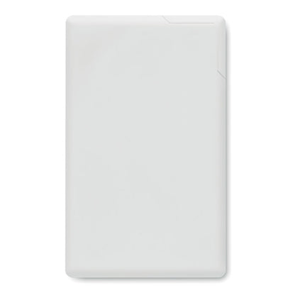 Parte trasera de Caja de caramelos blanca con forma de tarjeta