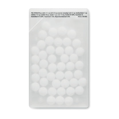 Caja de caramelos con ingredientes impresos