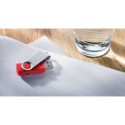 USB roja personalizada con logotipo