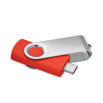 Memoria USB giratoria blanca