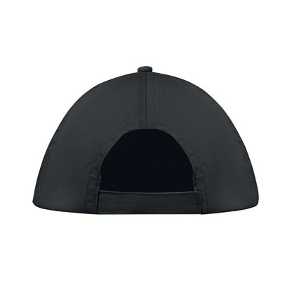 Parte trasera de gorra negra con cierre velcro
