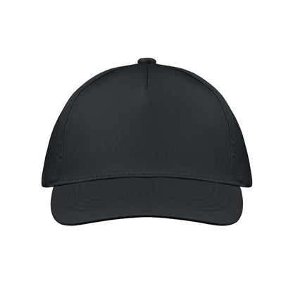 Vista frontal de gorra negra de beisbol
