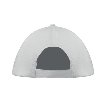 Parte trasera de gorra blanca con cierre velcro
