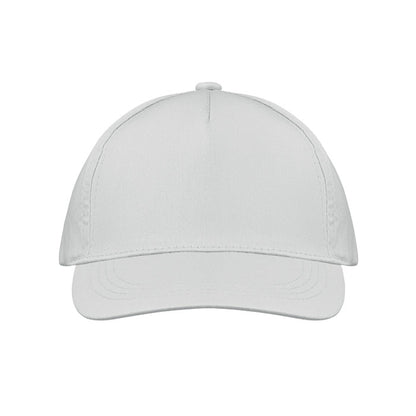 Vista frontal de gorra blanca de beisbol