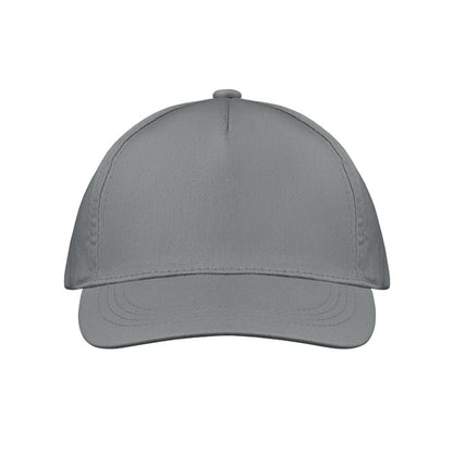 Vista frontal de gorra gris de beisbol