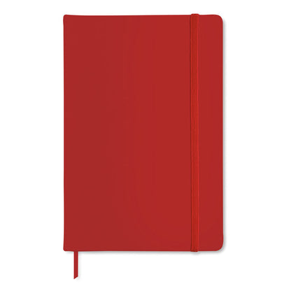 Parte trasera de Libreta A5 con tapa rígida cierre goma roja