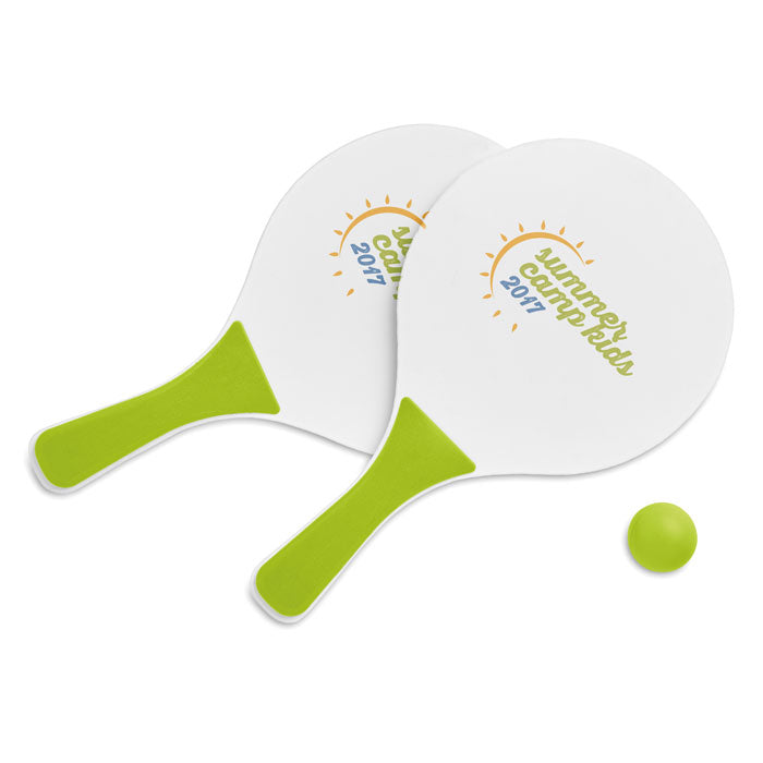 MINI MATCH - Set pequeño de raquetas de pla - Regalos Corporativos Personalizados · Clap Comunicacion