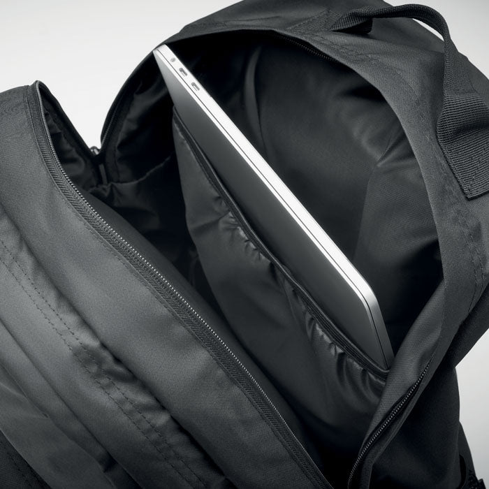 VALLEY BACKPACK - Mochila para portátil RPET 300D - Regalos Corporativos Personalizados · Clap Comunicacion