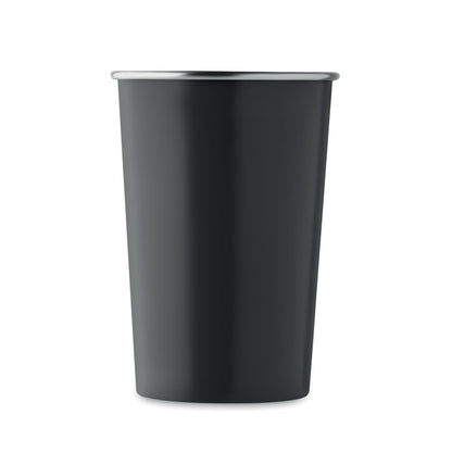 Vaso negro de acero inoxidable