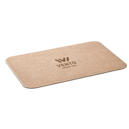 Felpudo rectangular de lino personalizado con logo